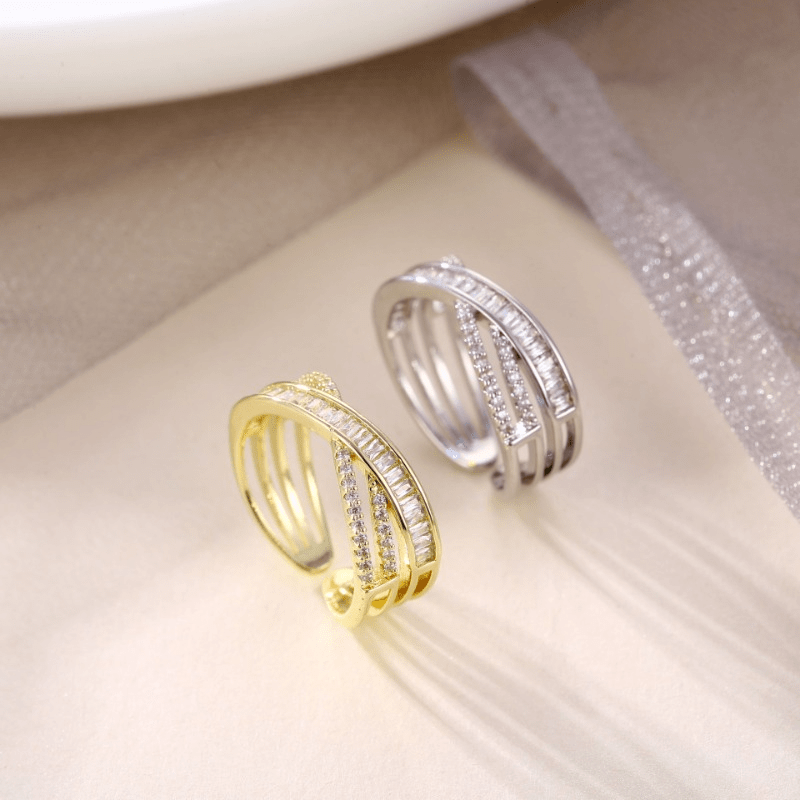 Men's Zircon Cross Couple Ring - 1pc